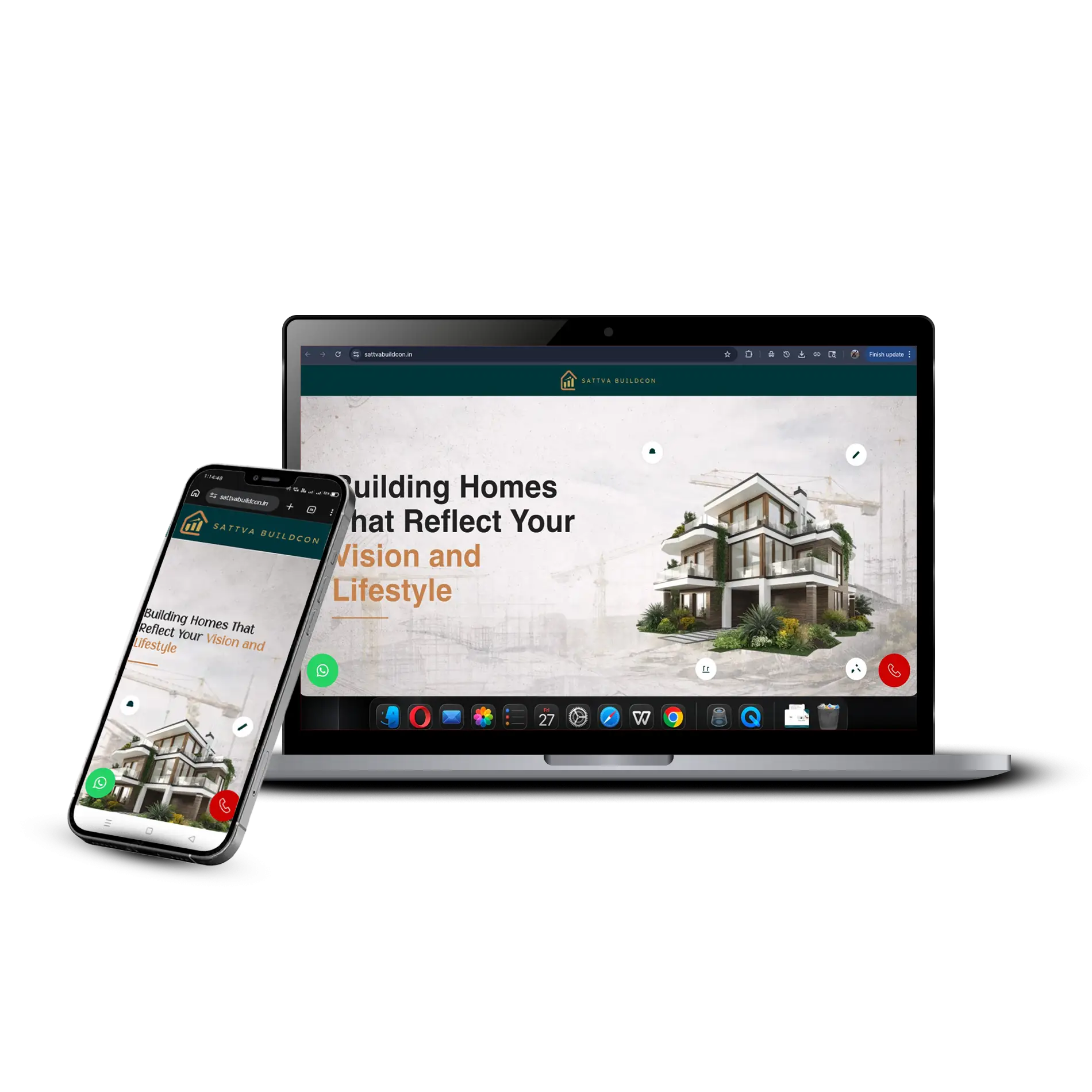 Landing page website project preview