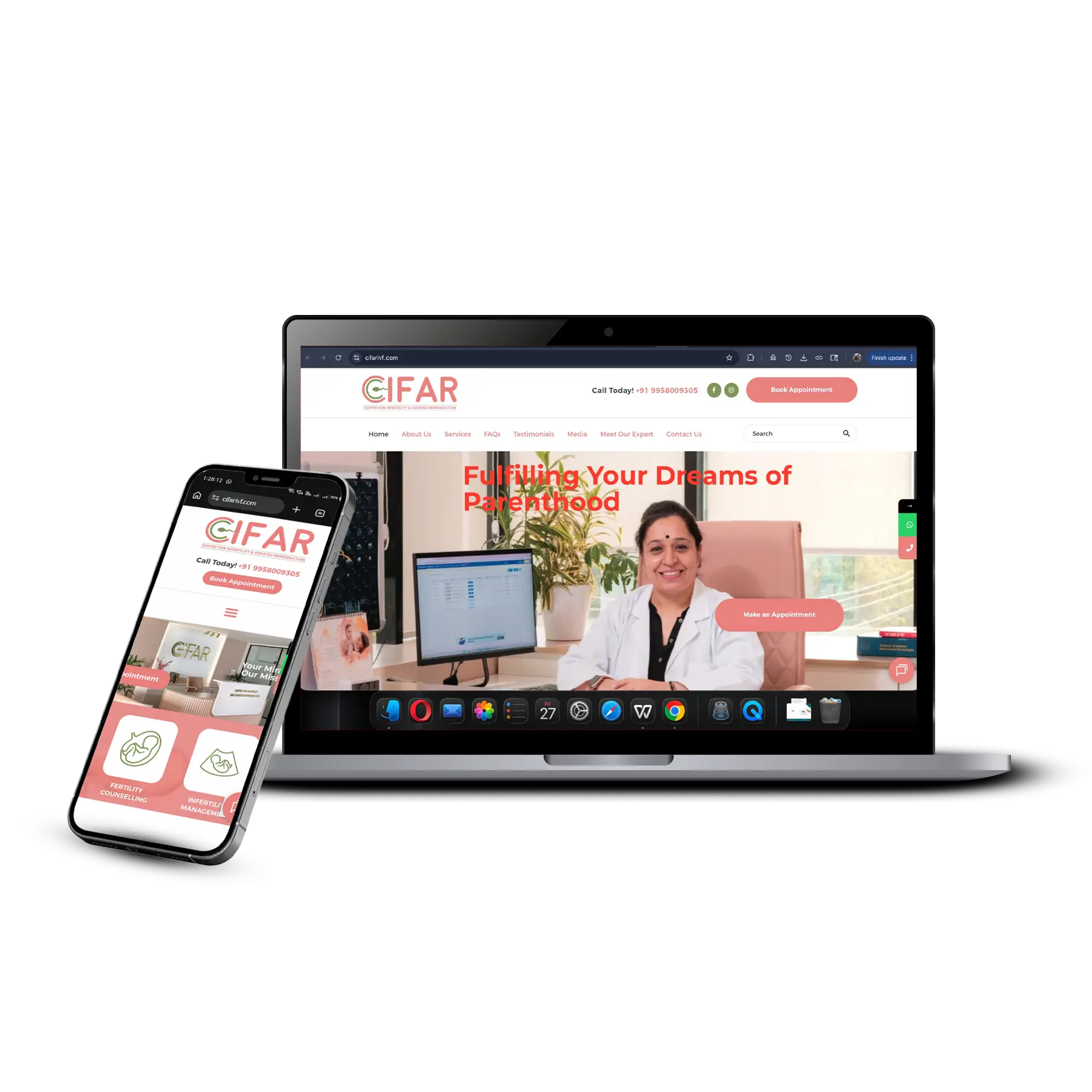 Custom website project preview
